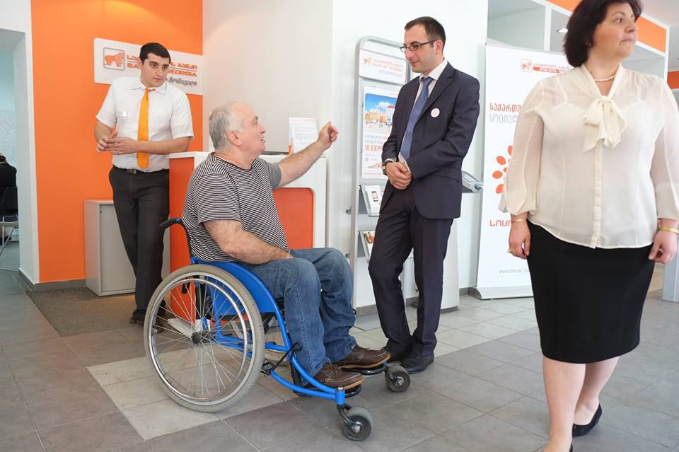 The Bank of Georgia adapted the Service Centers for disabled persons image
