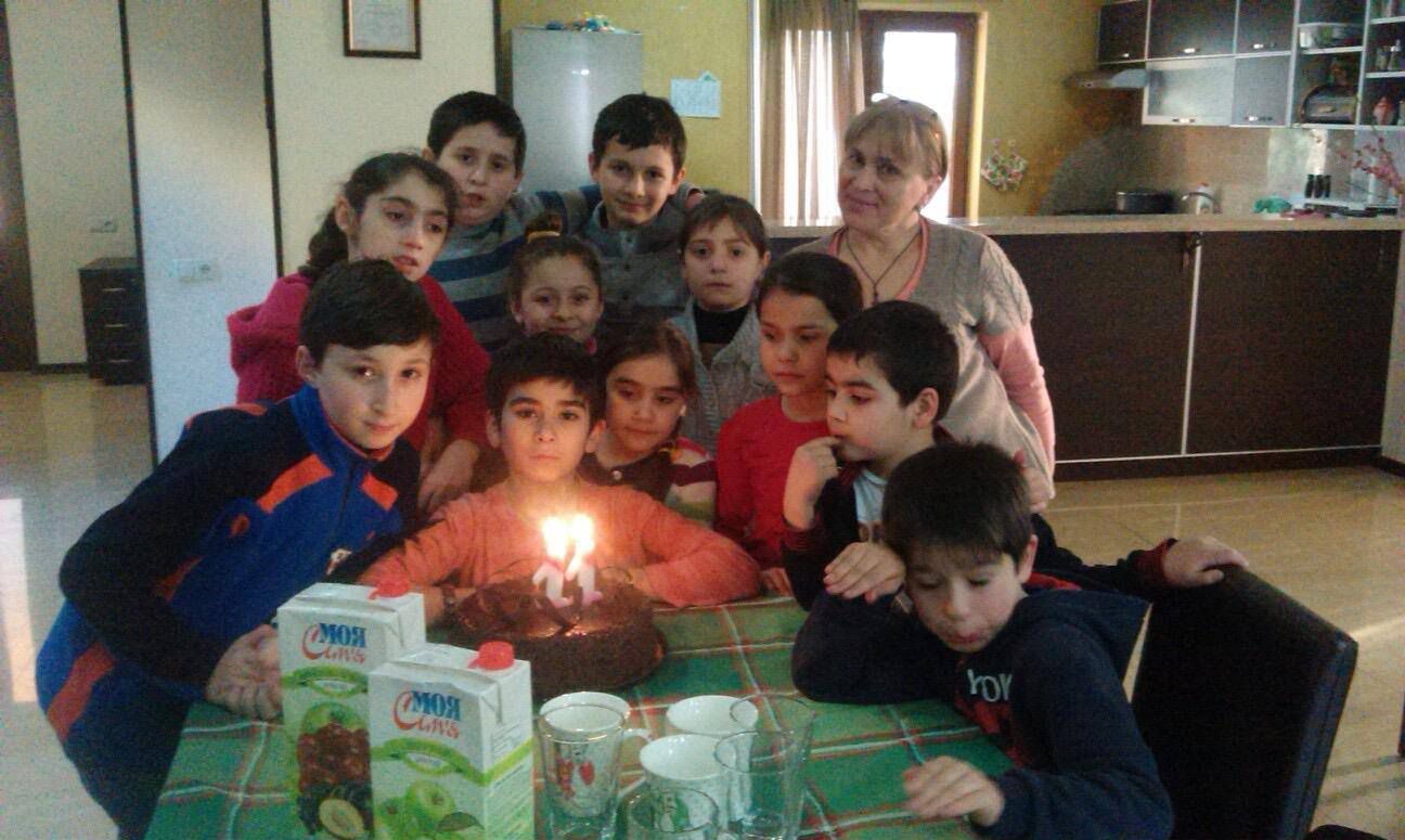 In the family type orphanage Giorgi’s birthday is celebrated image