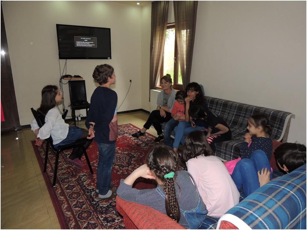 Ruska Makashvili visited a small family type orphanage. image
