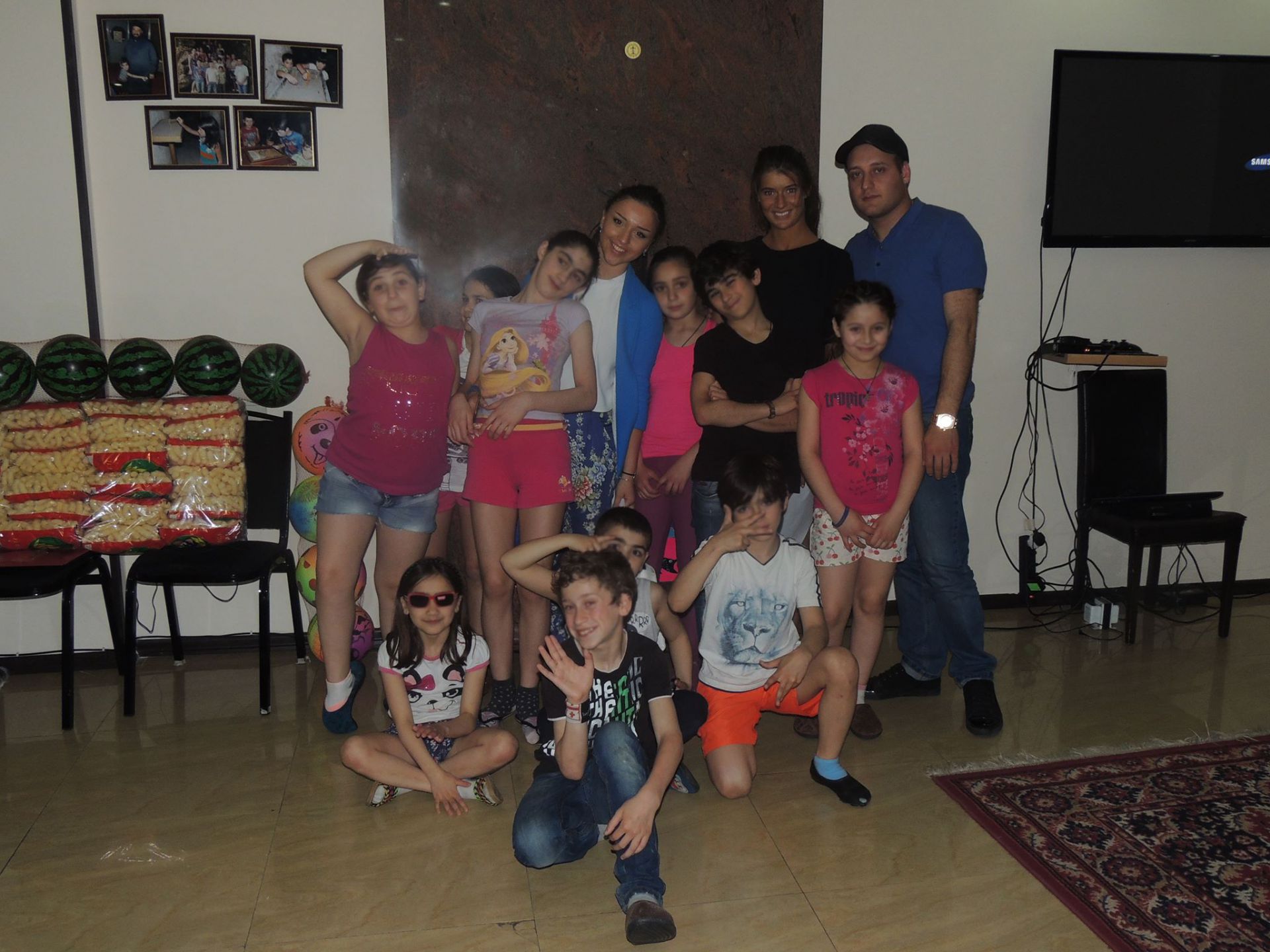 Nutsa Buzaladze and Keti Khatiashvili visited small family type orphanage. image