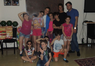 Nutsa Buzaladze and Keti Khatiashvili visited small family type orphanage. image